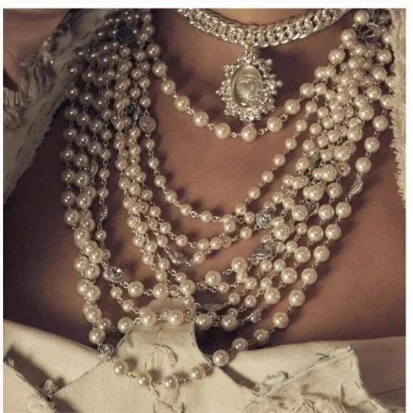 VSA PEARL BEADED WRAP NECKLACE 6MM PEARLS CREAM - NWT - Picture 11 of 11